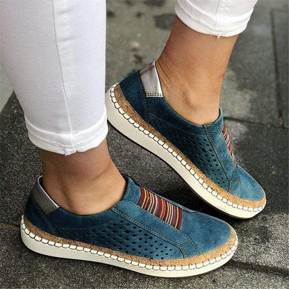 Women's Orthopedic Shoes Slip On Breathable Comfortable Walking Sneakers - Blue