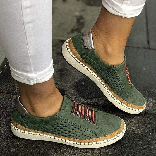 Women's Orthopedic Shoes Slip On Breathable Comfortable Walking Sneakers - Green