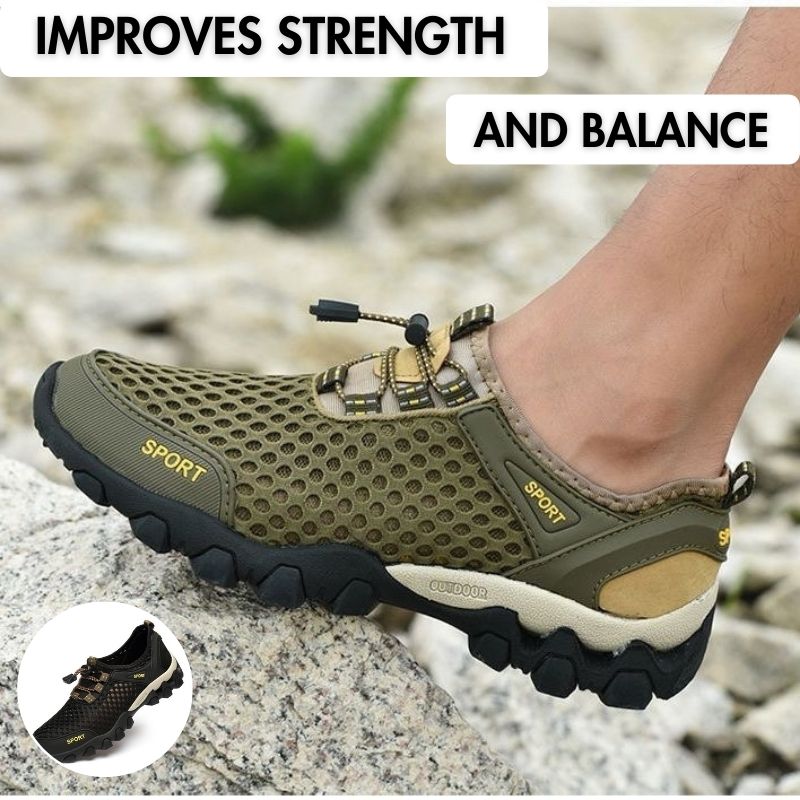 ZenStride Wide Toe Box Hiking Orthotic Shoes Healthy &amp; Non-Slip barefoot Orthotic Shoes - Brown